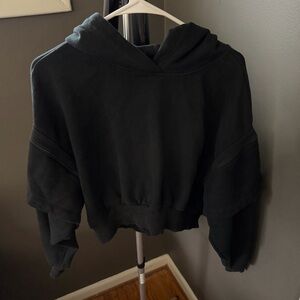 Free People Black Hoodie Sweater